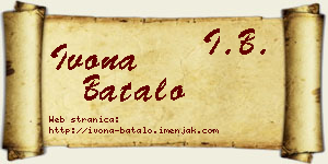 Ivona Batalo vizit kartica